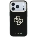 Калъф за iPhone 18 Pro Max / iPhone 17 Pro Max - Smooth Big Strass Logo (GUHCP18X6PWGSPDK) - Guess - Черен