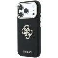 Калъф за iPhone 18 Pro Max / iPhone 17 Pro Max - Smooth Big Strass Logo (GUHCP18X6PWGSPDK) - Guess - Черен