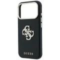 Калъф за iPhone 18 Pro Max / iPhone 17 Pro Max - Smooth Big Strass Logo (GUHCP18X6PWGSPDK) - Guess - Черен