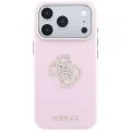 Калъф за iPhone 18 Pro Max / iPhone 17 Pro Max - Smooth Big Strass Logo (GUHCP18X6PWGSPDP) - Guess - Розов