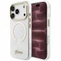 Калъф за iPhone 18 Pro Max / iPhone 17 Pro Max - IML Script Metal MagSafe - Guess - Прозрачен