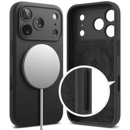Калъф за iPhone 18 Pro - Silicone MagSafe - Ringke - Черен