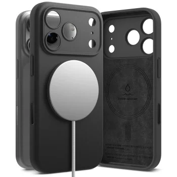 Калъф за iPhone 18 Pro - Silicone MagSafe - Ringke - Черен