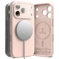 Калъф за iPhone 18 Pro - Silicone MagSafe - Ringke - Розов пясък
