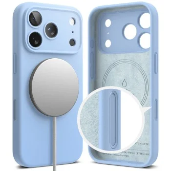 Калъф за iPhone 18 Pro - Silicone MagSafe - Ringke - Светло син