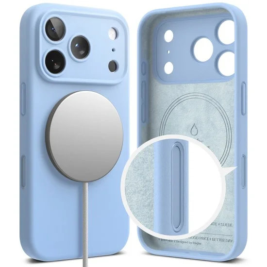 Калъф за iPhone 18 Pro - Silicone MagSafe - Ringke - Светло син