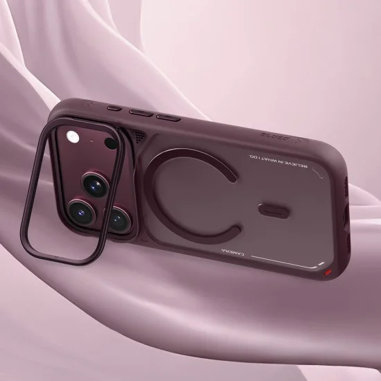 Калъф за iPhone 18 Pro / iPhone 17 Pro - Frosted Heat Dissipation Stand MagSafe - Blueo - Бял