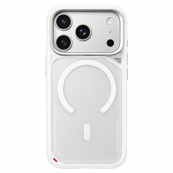 Калъф за iPhone 18 Pro / iPhone 17 Pro - Frosted Heat Dissipation Stand MagSafe - Blueo - Бял