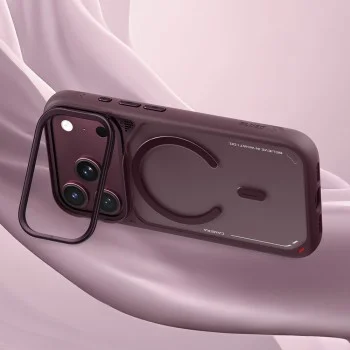 Калъф за iPhone 18 Pro / iPhone 17 Pro - Frosted Heat Dissipation Stand MagSafe - Blueo - Черешов