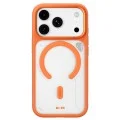 Калъф за iPhone 18 Pro / iPhone 17 Pro - Frosted Heat Dissipation Stand MagSafe - Blueo - Оранжев/Прозрачен