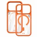 Калъф за iPhone 18 Pro / iPhone 17 Pro - Frosted Heat Dissipation Stand MagSafe - Blueo - Оранжев/Прозрачен