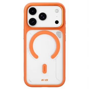 Калъф за iPhone 18 Pro / iPhone 17 Pro - Frosted Heat Dissipation Stand MagSafe - Blueo - Оранжев/Прозрачен