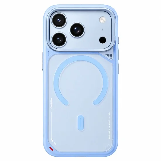 Калъф за iPhone 18 Pro / iPhone 17 Pro - Frosted Heat Dissipation Stand MagSafe - Blueo - Син