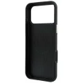 Калъф за iPhone 18 Pro / iPhone 17 Pro - Grained Leather Round Strass Logo MagSafe (GUHMP18L6PSRMDEE) - Guess - Бежов