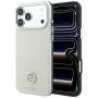Калъф за iPhone 18 Pro / iPhone 17 Pro - Grained Leather Round Strass Logo MagSafe (GUHMP18L6PSRMDEE) - Guess - Бежов