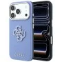 Калъф за iPhone 18 Pro / iPhone 17 Pro - Grained Leather and Big Resin Logo (GUHCP18L6PSS4RGB) - Guess - Светло син