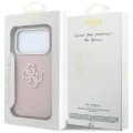 Калъф за iPhone 18 Pro / iPhone 17 Pro - Grained Leather and Big Resin Logo (GUHCP18L6PSS4RGP) - Guess - Розов