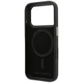 Калъф за iPhone 18 Pro / iPhone 17 Pro - Grained Leather with Resin Sign Logo MagSafe (KLHMP18L6PWKSRSK) - Karl Lagerfeld - Черен