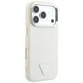 Калъф за iPhone 18 Pro / iPhone 17 Pro - Grained Triangle Logo MagSafe (GUHMP18LPGSMTLSE) - Guess - Бежов