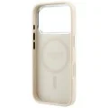 Калъф за iPhone 18 Pro / iPhone 17 Pro - Grained Triangle Logo MagSafe (GUHMP18LPGSMTLSE) - Guess - Бежов