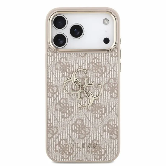 Калъф за iPhone 18 Pro / iPhone 17 Pro - Hardcase 4G Classic Logo with Strap (GUHCP18LP4GMGSCP) - Guess - Розов