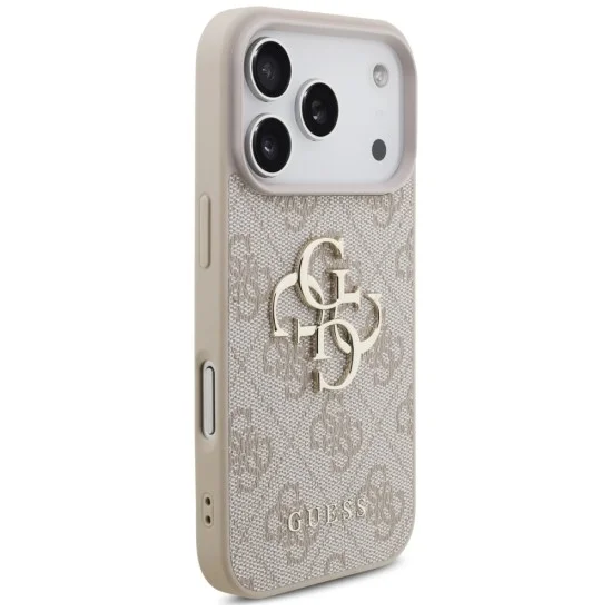 Калъф за iPhone 18 Pro / iPhone 17 Pro - Hardcase 4G Classic Logo with Strap (GUHCP18LP4GMGSP) - Guess - Розов