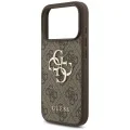 Калъф за iPhone 18 Pro / iPhone 17 Pro - Hardcase 4G Classic Logo with Strap (GUHCP18LP4GMGSW) - Guess - Кафяв