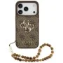 Калъф за iPhone 18 Pro / iPhone 17 Pro - Hardcase 4G Classic Logo with Strap (GUHCP18LP4GMGSW) - Guess - Кафяв