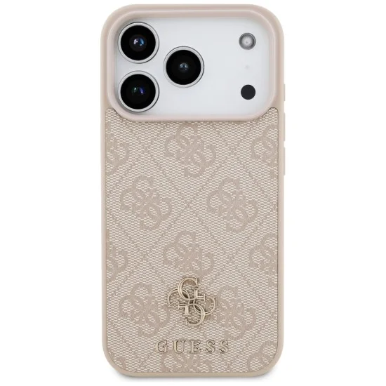 Калъф за iPhone 18 Pro / iPhone 17 Pro - Hardcase 4G Small & Classic MagSafe (GUHMP18LP4SM4MP) - Guess - Розов