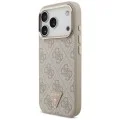 Калъф за iPhone 18 Pro / iPhone 17 Pro - Hardcase 4G Triangle Logo MagSafe (GUHMP18LP4GTDGMP) - Guess - Розов
