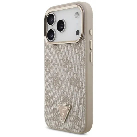 Калъф за iPhone 18 Pro / iPhone 17 Pro - Hardcase 4G Triangle Logo MagSafe (GUHMP18LP4GTDGMP) - Guess - Розов