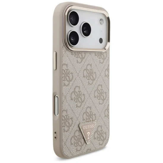 Калъф за iPhone 18 Pro / iPhone 17 Pro - Hardcase 4G Triangle Logo MagSafe (GUHMP18LP4GTDGMP) - Guess - Розов
