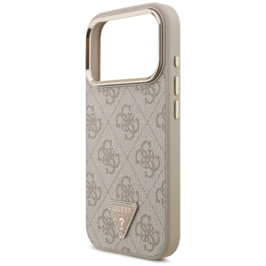 Калъф за iPhone 18 Pro / iPhone 17 Pro - Hardcase 4G Triangle Logo MagSafe (GUHMP18LP4GTDGMP) - Guess - Розов
