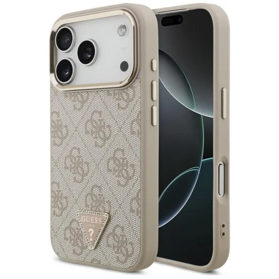 Калъф за iPhone 18 Pro / iPhone 17 Pro - Hardcase 4G Triangle Logo MagSafe (GUHMP18LP4GTDGMP) - Guess - Розов