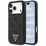 Калъф за iPhone 18 Pro / iPhone 17 Pro - Leather 4G Triangle Strass MagSafe (GUHMP18LP4TDPLK) - Guess - Черен