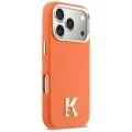 Калъф за iPhone 18 Pro / iPhone 17 Pro - Leather FW with KHead Logo MagSafe (KLHMP18L5PGFKHGO) - Karl Lagerfeld - Оранжев