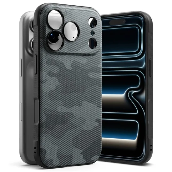 Калъф за iPhone 18 Pro / iPhone 17 Pro - Onyx - Ringke - Камуфлажно черен