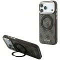 Калъф за iPhone 18 Pro / iPhone 17 Pro - Ring Stand 360 4G Leather Classic Logo MagSafe (GUHMP18L6PS4RSCLW) - Guess - Кафяв