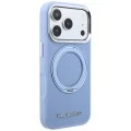 Калъф за iPhone 18 Pro / iPhone 17 Pro - Saffiano Ring Stand 360° Classic Logo (KLHMP18L6PSARSKMB) - Karl Lagerfeld - Светло син