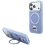 Калъф за iPhone 18 Pro / iPhone 17 Pro - Saffiano Ring Stand 360° K. Head Pin (KLHMP18LPSRSKLHB) - Karl Lagerfeld - Светло син