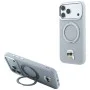 Калъф за iPhone 18 Pro / iPhone 17 Pro - Saffiano Ring Stand 360° K. Head Pin (KLHMP18LPSRSKLHG) - Karl Lagerfeld - Сив