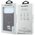Калъф за iPhone 18 Pro / iPhone 17 Pro - Saffiano Ring Stand 360° K. Head Pin (KLHMP18LPSRSKLHR) - Karl Lagerfeld - Бордо