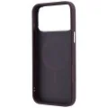 Калъф за iPhone 18 Pro / iPhone 17 Pro - Saffiano Ring Stand 360° KC Heads Pin (KLHMP18LPSRSKCHR) - Karl Lagerfeld - Бордо