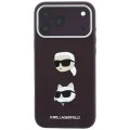 Калъф за iPhone 18 Pro / iPhone 17 Pro - Saffiano with K&C Heads Pins and Logo (KLHCP18LPSWFDHPR) - Karl Lagerfeld - Бордо