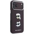 Калъф за iPhone 18 Pro / iPhone 17 Pro - Saffiano with K&C Heads Pins and Logo (KLHCP18LPSWFDHPR) - Karl Lagerfeld - Бордо