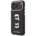 Калъф за iPhone 18 Pro / iPhone 17 Pro - Saffiano with K&C Heads Pins and Logo (KLHCP18LPSWFDHPR) - Karl Lagerfeld - Бордо