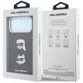 Калъф за iPhone 18 Pro / iPhone 17 Pro - Saffiano with K&C Heads Pins and Logo (KLHCP18LPSWFDHPR) - Karl Lagerfeld - Бордо