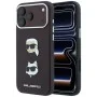 Калъф за iPhone 18 Pro / iPhone 17 Pro - Saffiano with K&C Heads Pins and Logo (KLHCP18LPSWFDHPR) - Karl Lagerfeld - Бордо