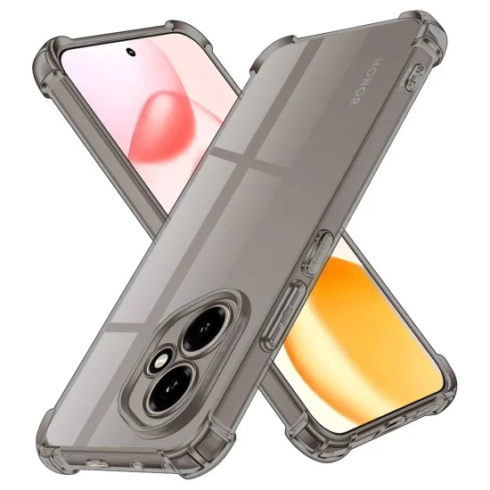 Калъф за iPhone 18 Pro / iPhone 17 Pro - Shockproof Clear Silicone - Techsuit - Опушено черен