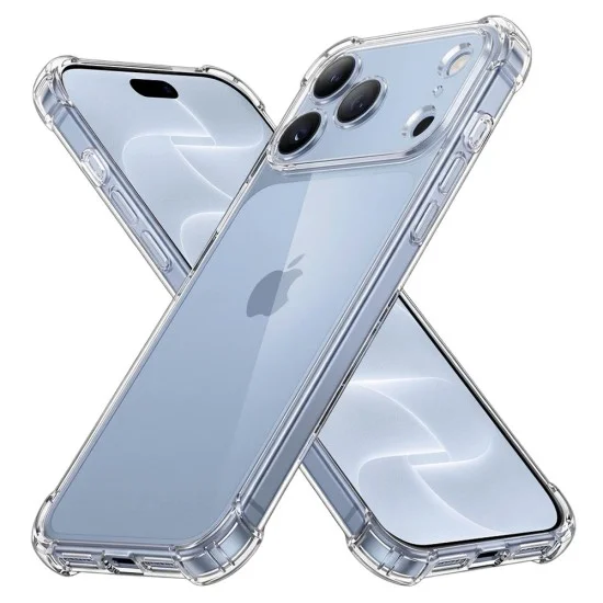 Калъф за iPhone 18 Pro / iPhone 17 Pro - Shockproof Clear Silicone - Techsuit - Прозрачен